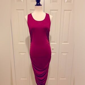 Red Sleeveless Tank Dress - Fits like L